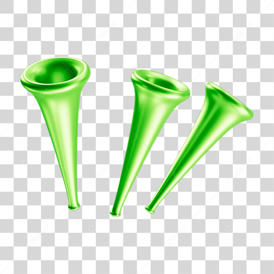 Vuvuzelas de Carnaval PNG Transparente