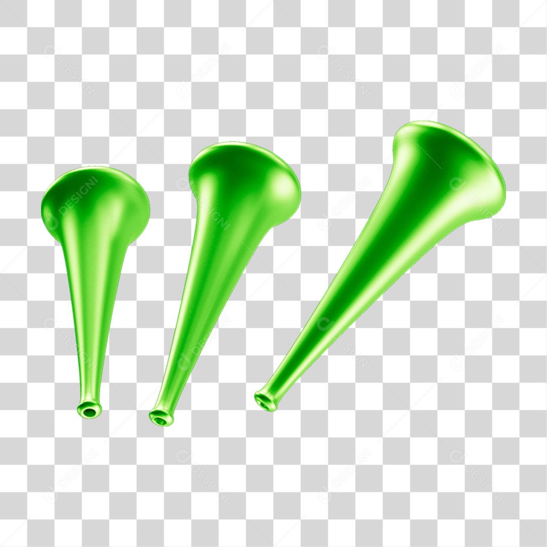 Vuvuzelas de Carnaval PNG Transparente