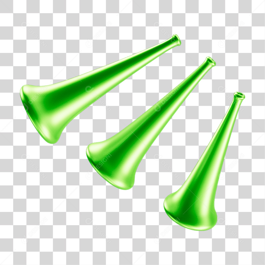 Vuvuzelas de Carnaval PNG Transparente