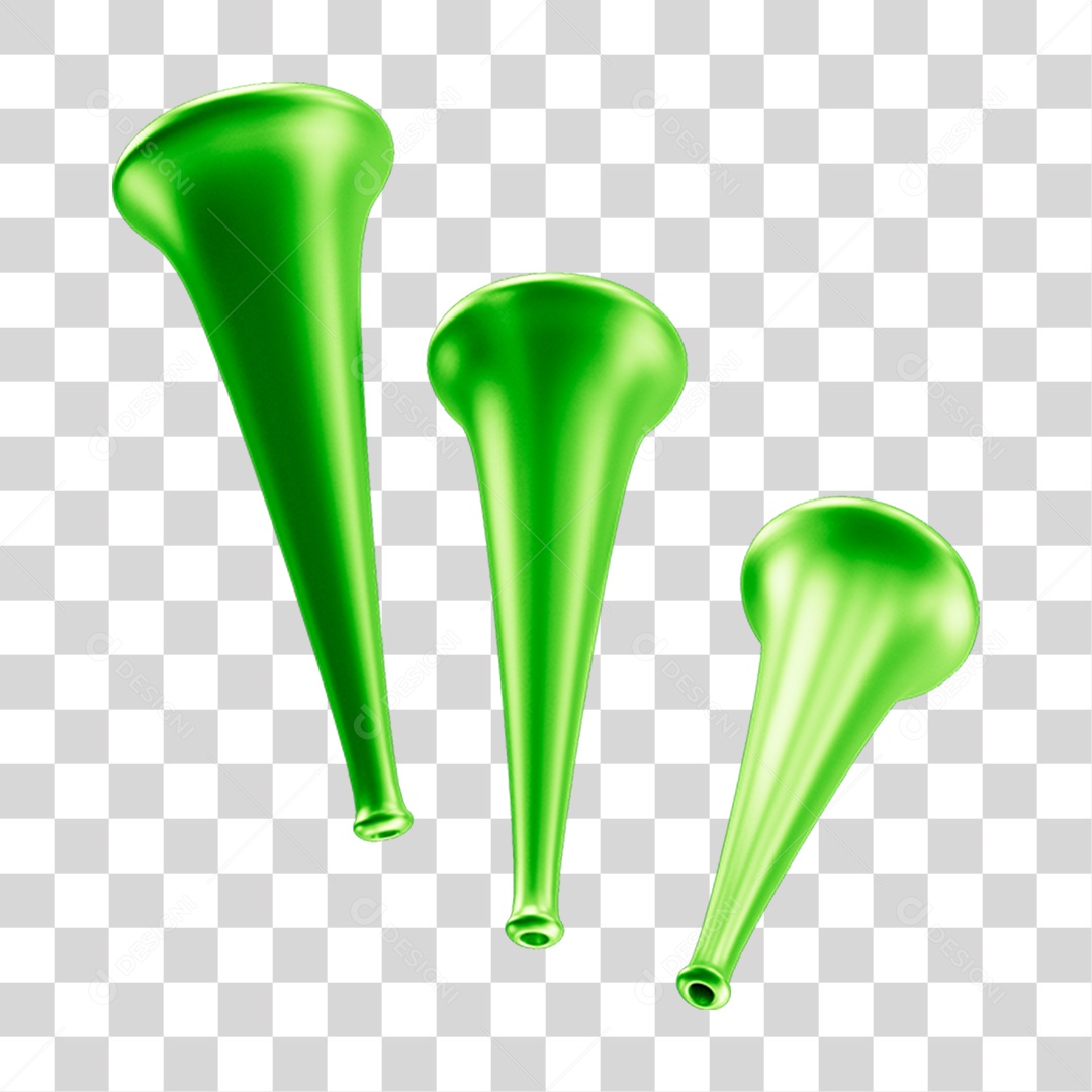 Vuvuzelas de Carnaval PNG Transparente