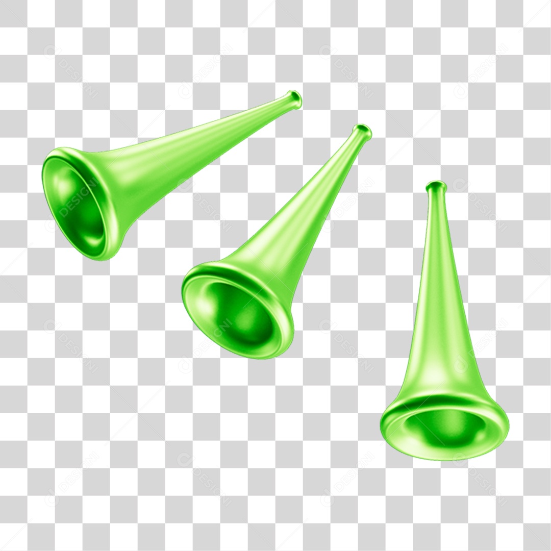 Vuvuzelas de Carnaval PNG Transparente