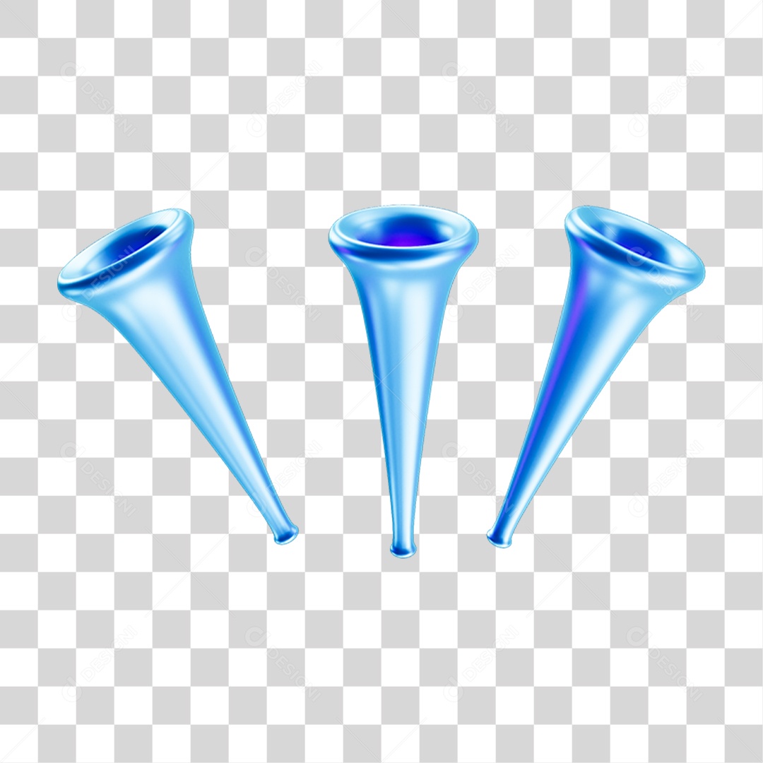 Vuvuzelas de Carnaval PNG Transparente