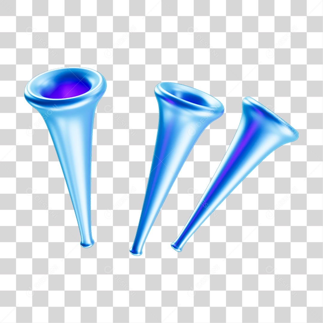 Vuvuzelas de Carnaval PNG Transparente