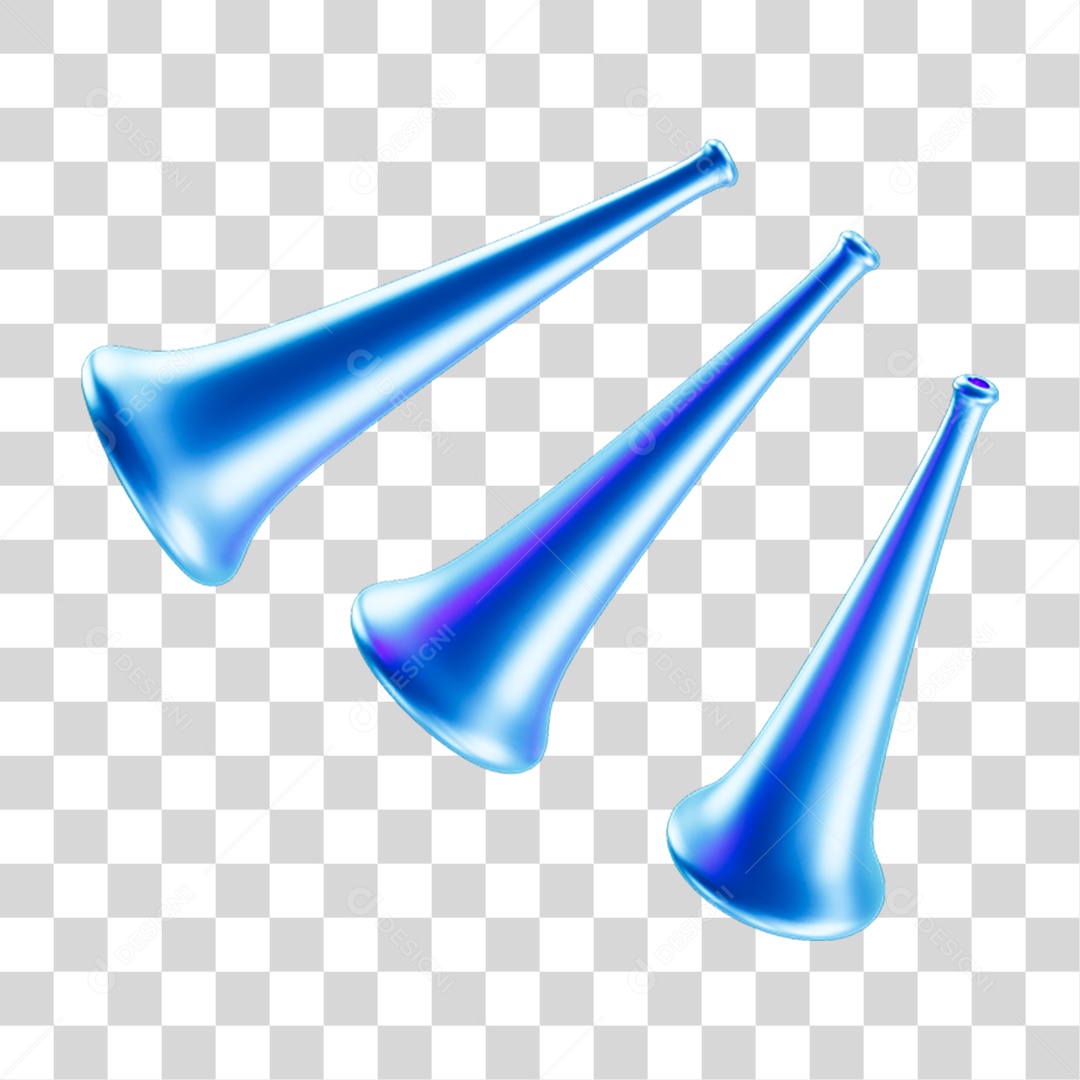 Vuvuzelas de Carnaval PNG Transparente