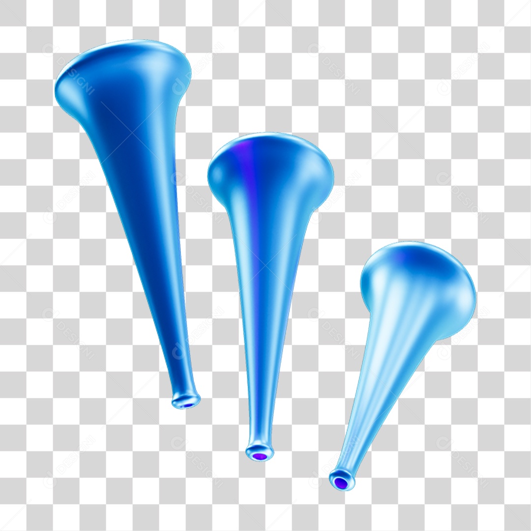 Vuvuzelas de Carnaval PNG Transparente