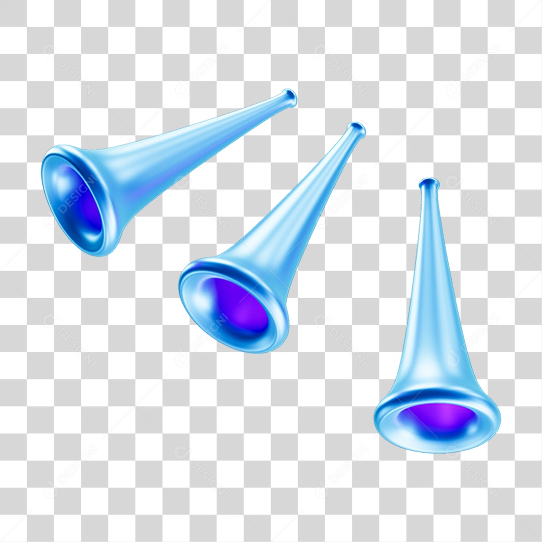 Vuvuzelas de Carnaval PNG Transparente