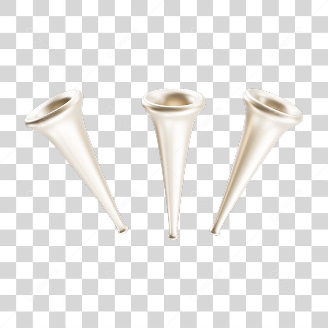 Vuvuzelas de Carnaval PNG Transparente