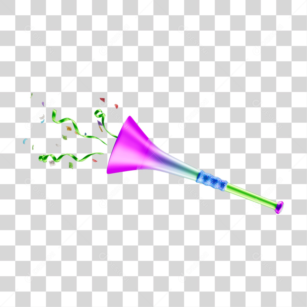 Vuvuzelas de Carnaval PNG Transparente