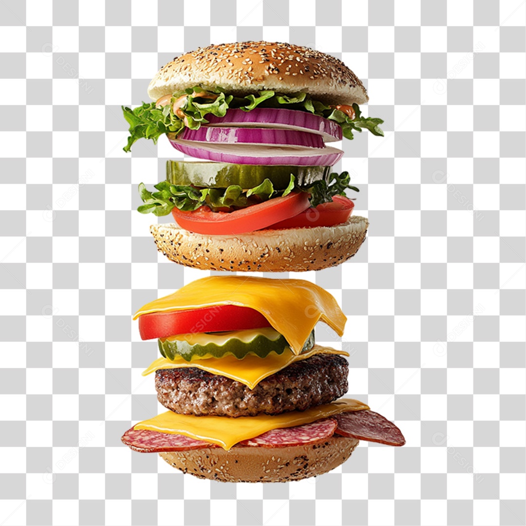 Hambúrguer Lanche PNG Transparente