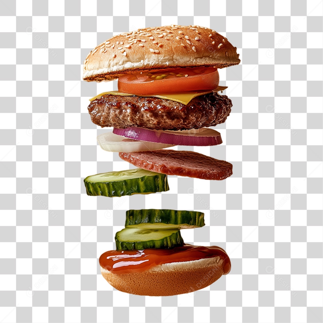 Hambúrguer Lanche PNG Transparente