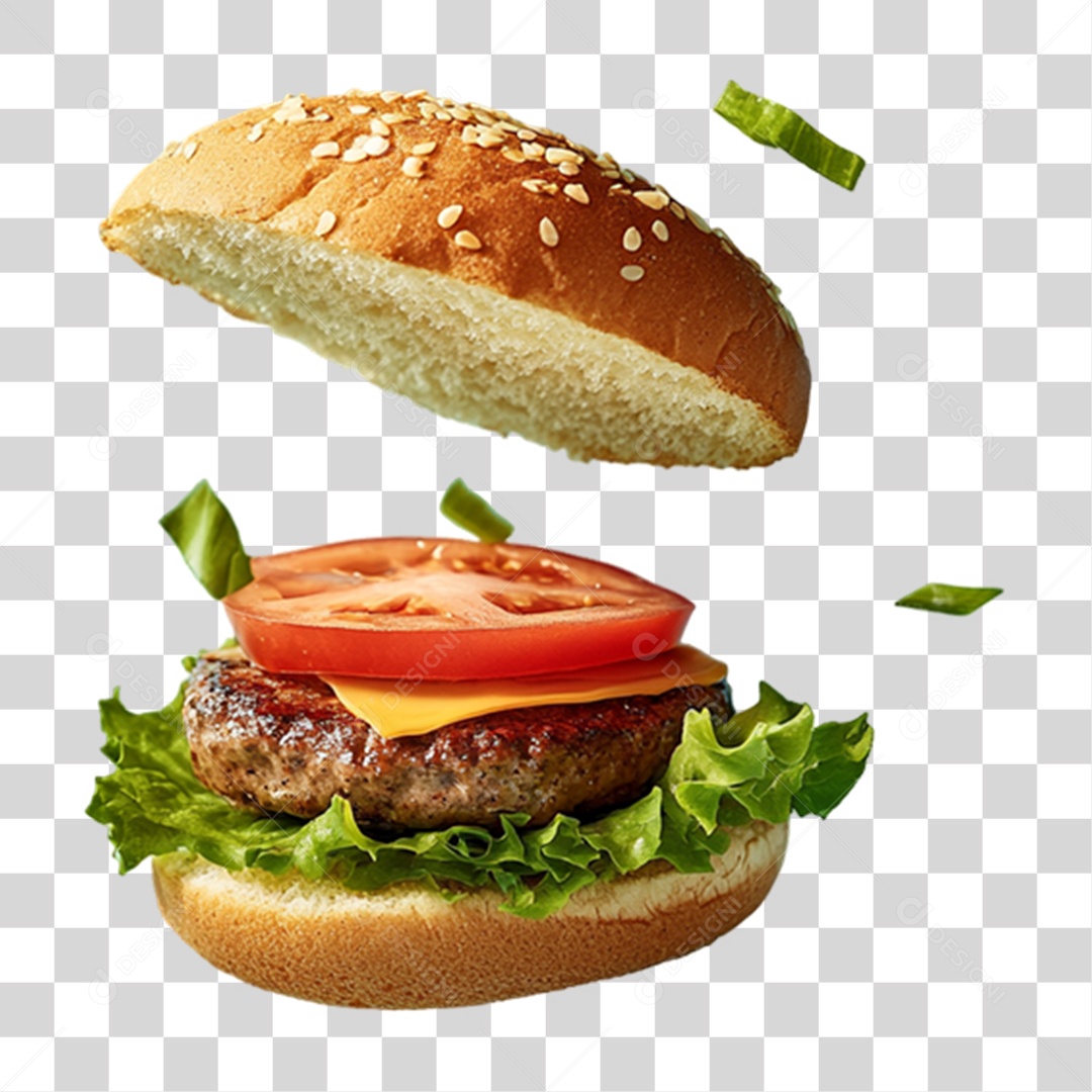 Hambúrguer Lanche PNG Transparente