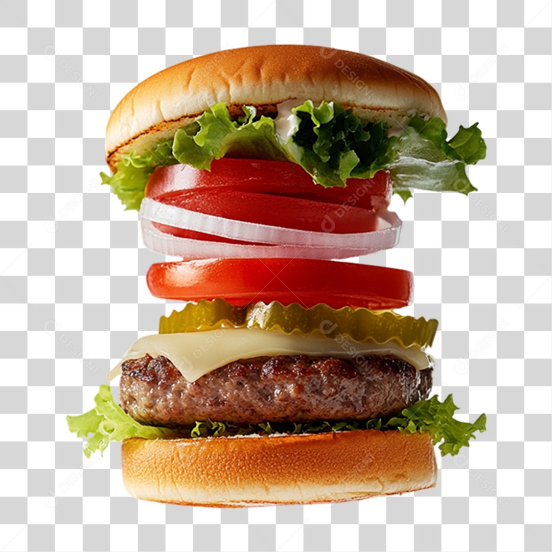 Hambúrguer Lanche PNG Transparente