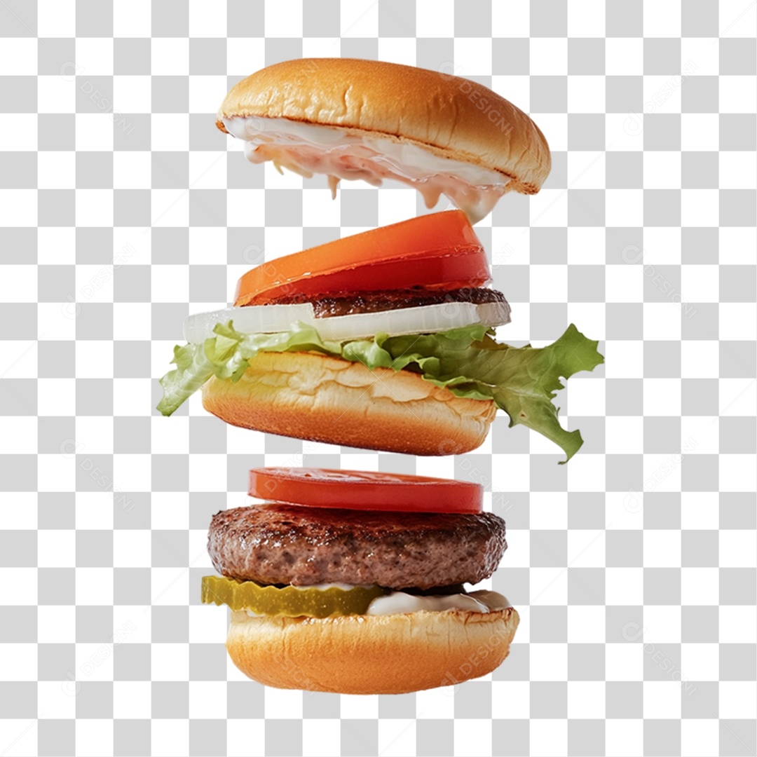Hambúrguer Lanche PNG Transparente