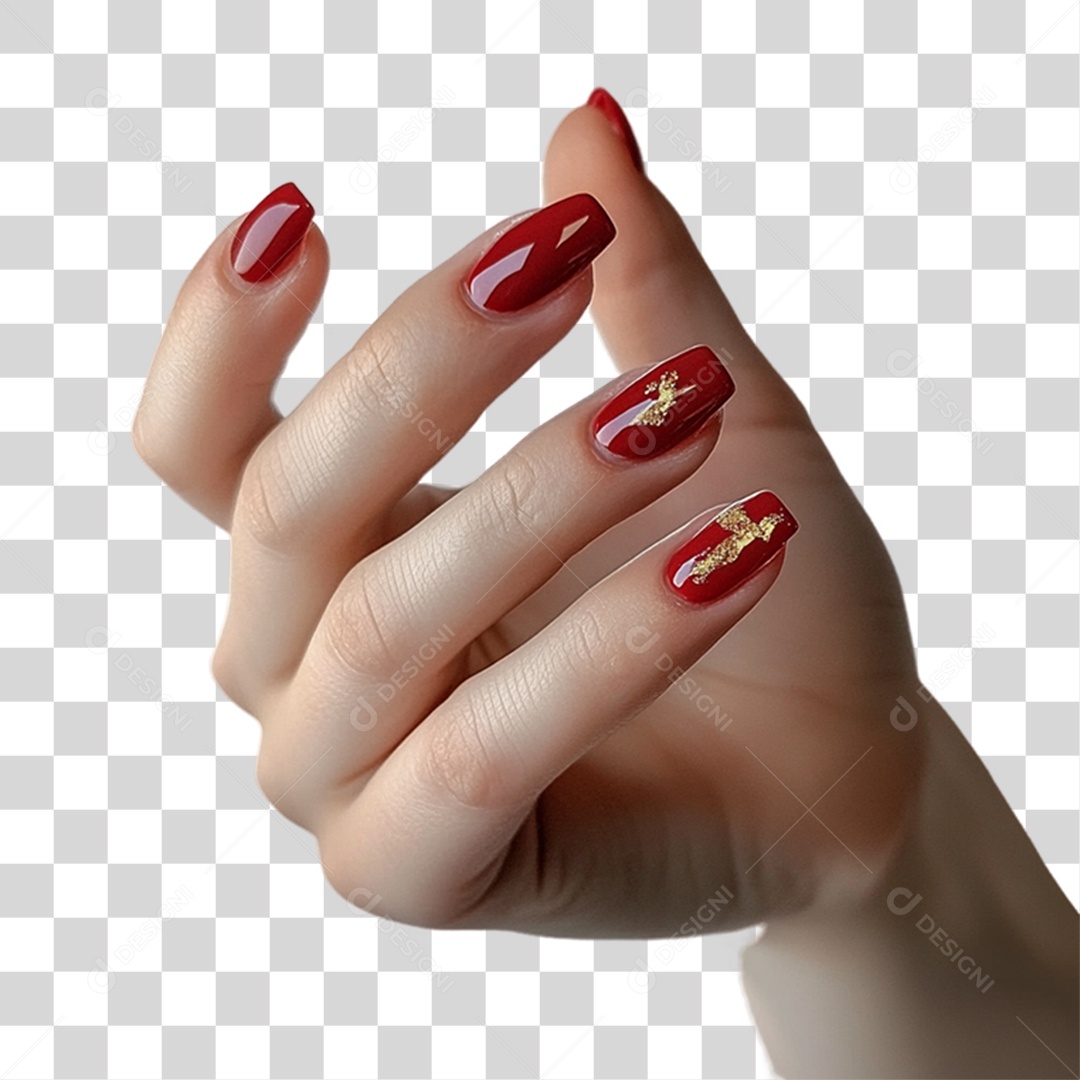 Mão com as Unhas Feitas PNG Transparente