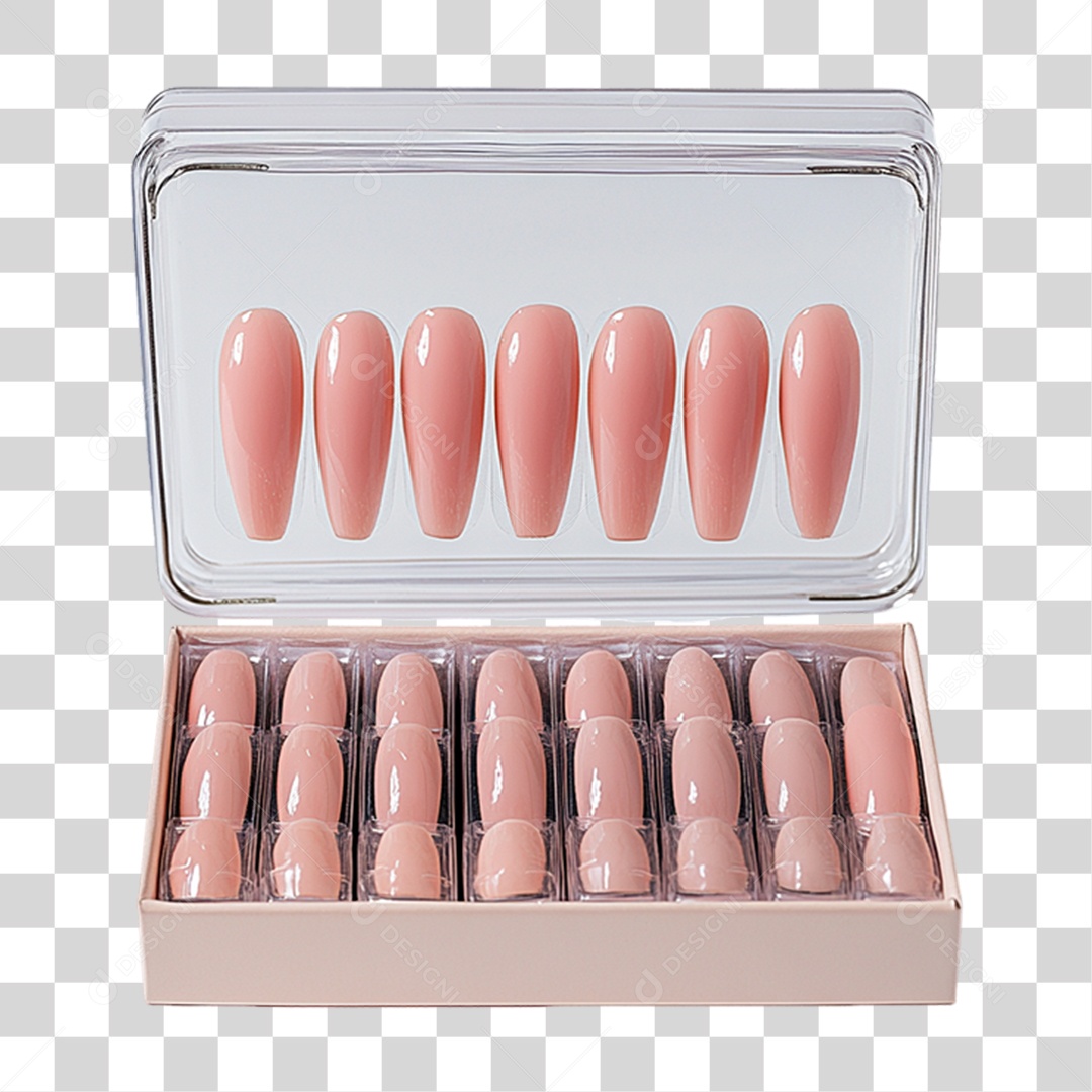 Caixa de Unhas Postiça PNG Transparente
