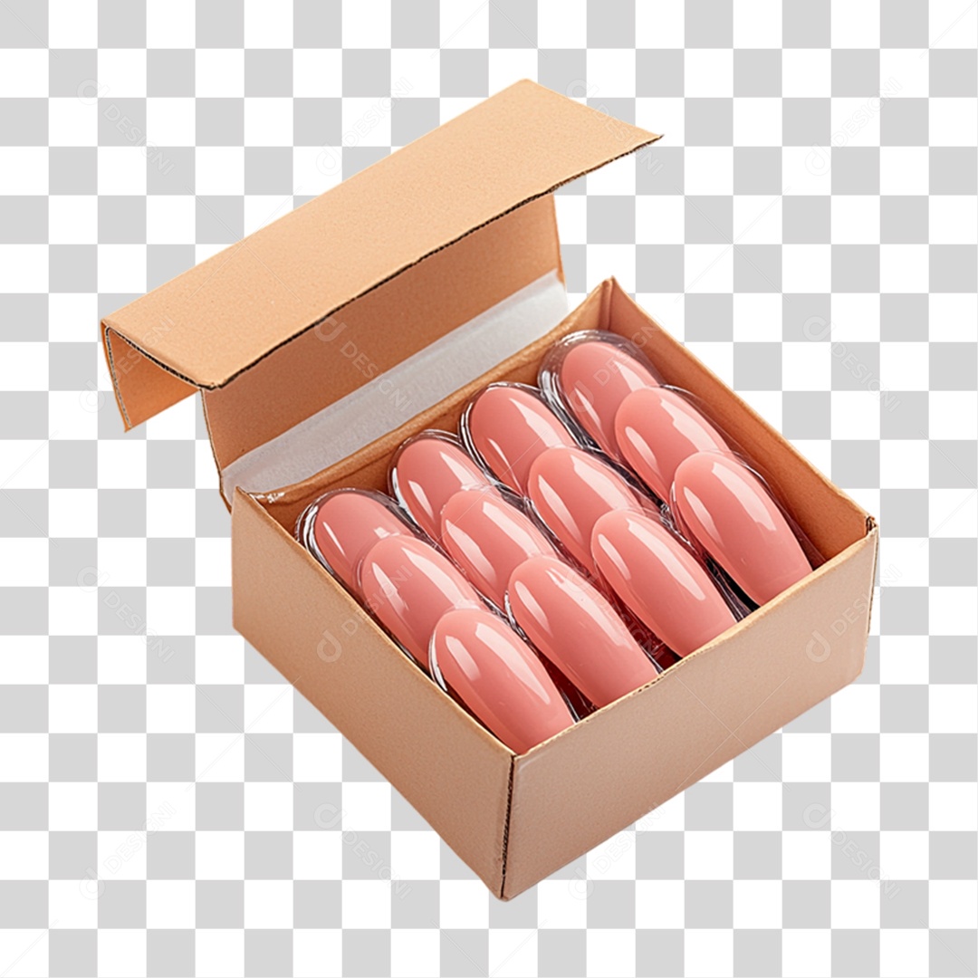 Caixa de Unhas Postiça PNG Transparente