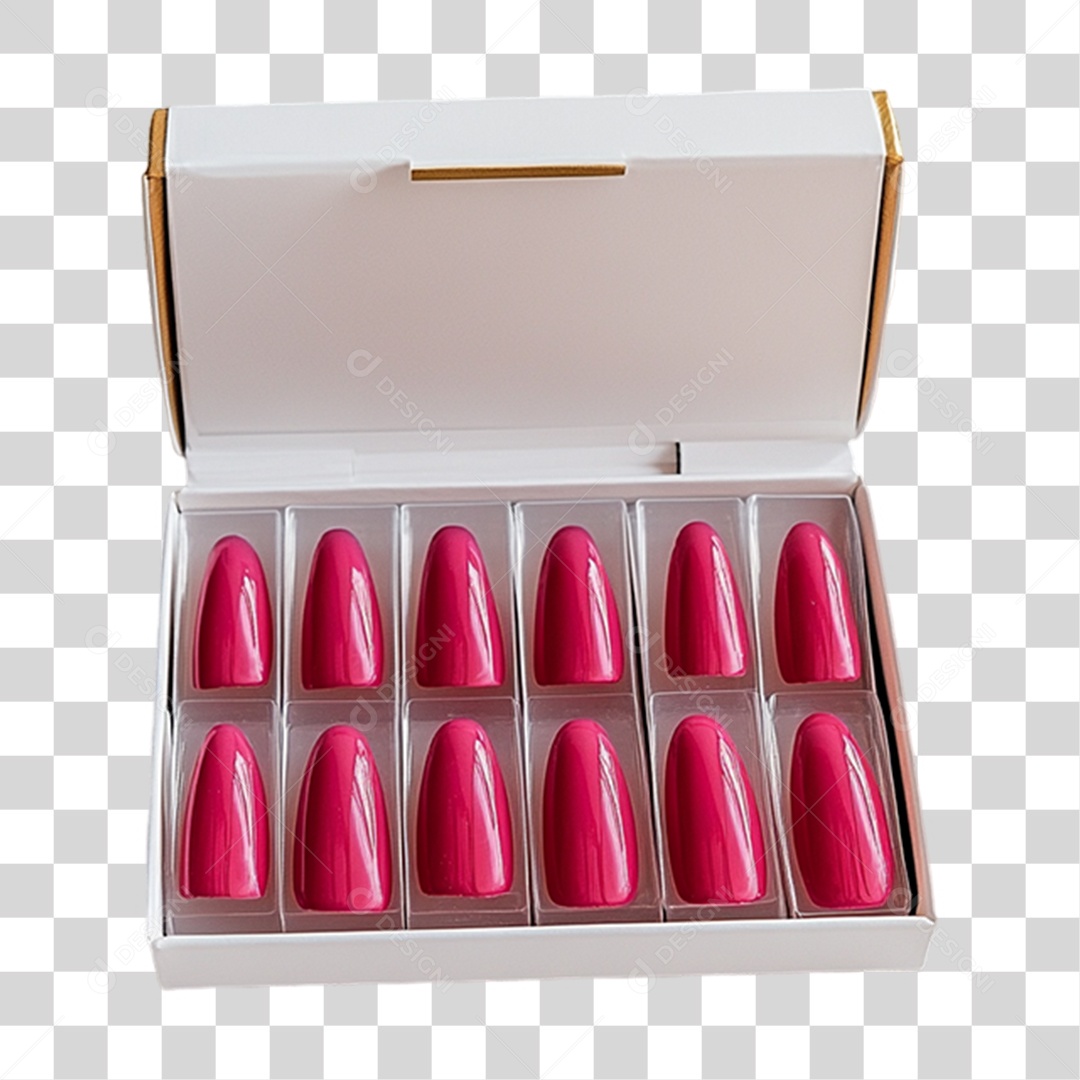 Caixa de Unhas Postiça PNG Transparente