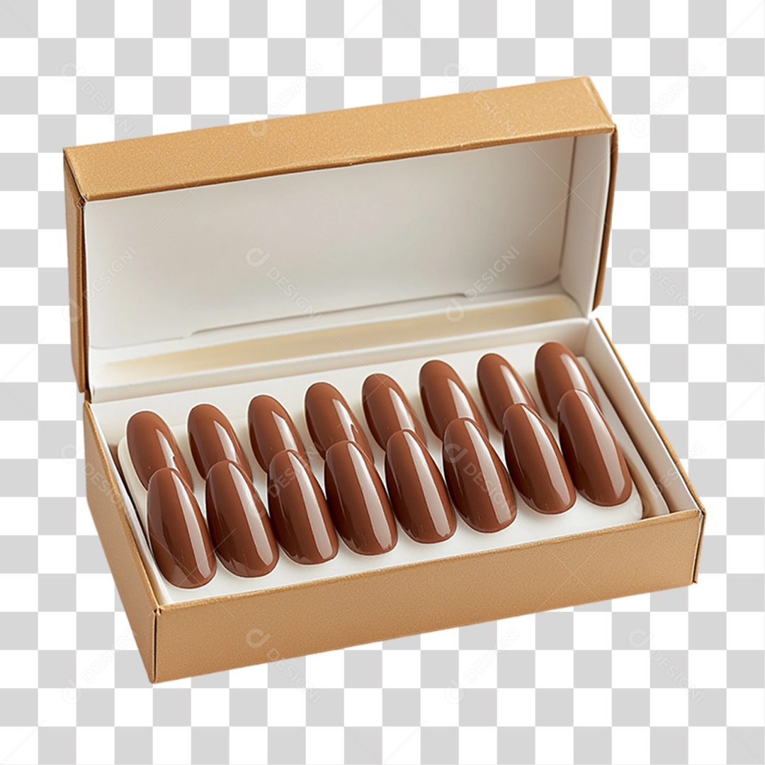 Caixa de Unhas Postiça PNG Transparente