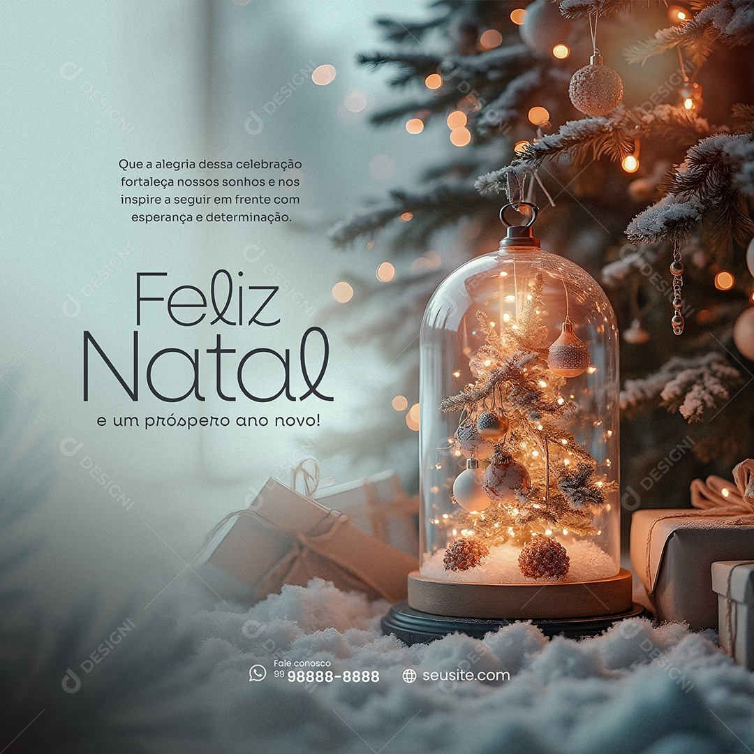 Feliz Natal 25 de Dezembro Boas Festas Social media PSD Editável