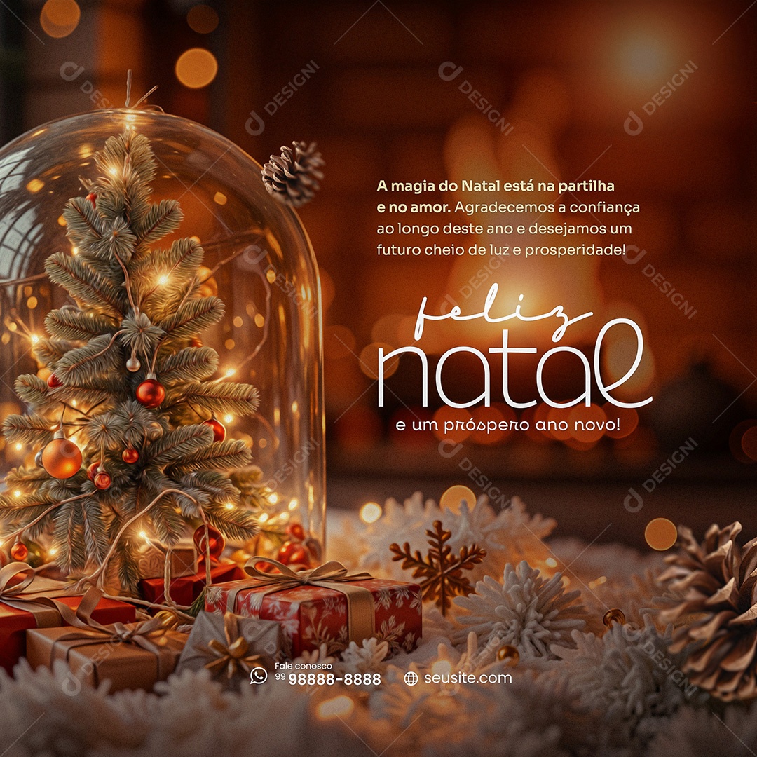 Feliz Natal 25 de Dezembro Boas Festas Social media PSD Editável