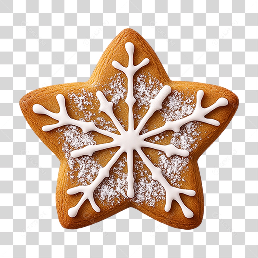 Elemento 3D Biscoito de Natal PNG Transparente