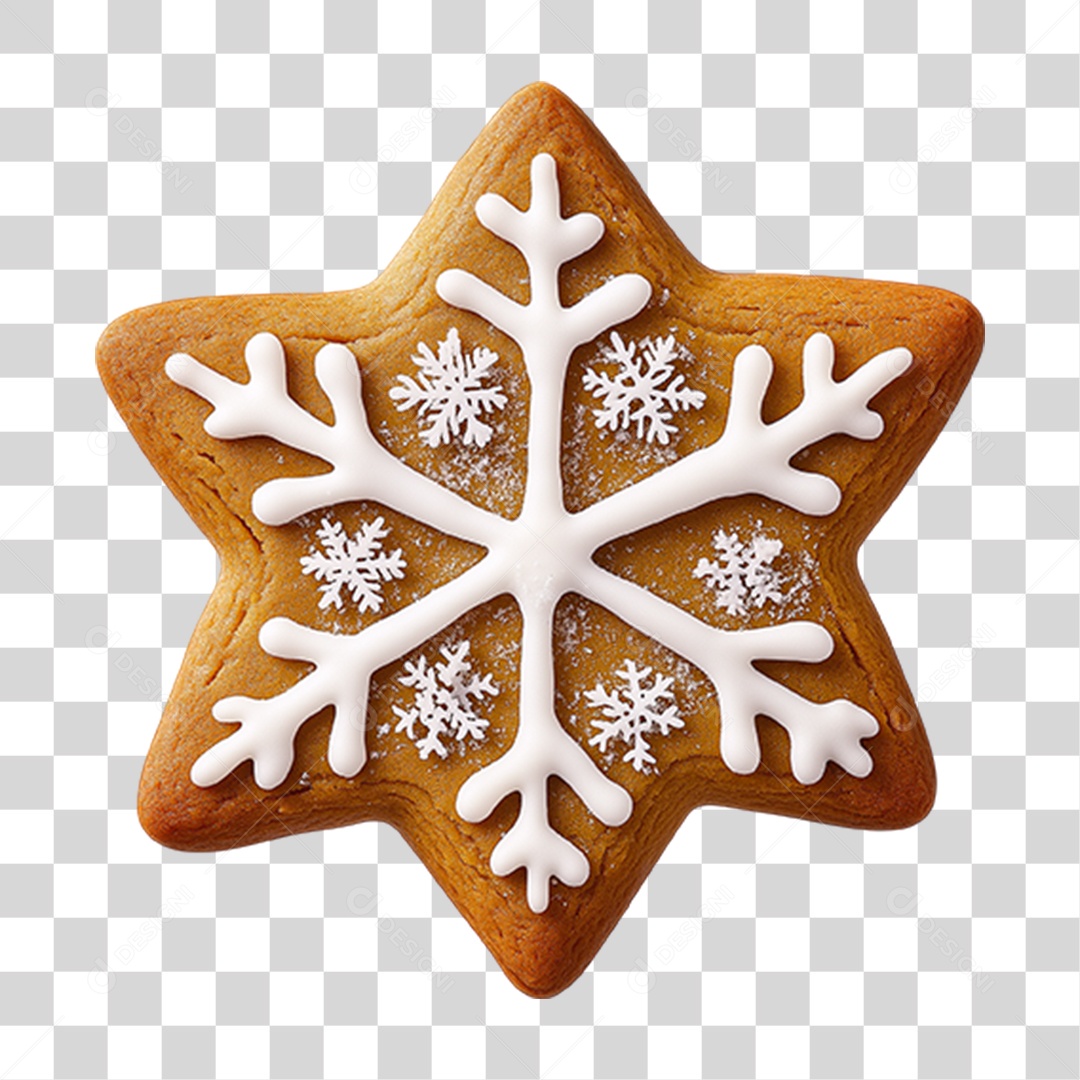Elemento 3D Biscoito de Natal PNG Transparente