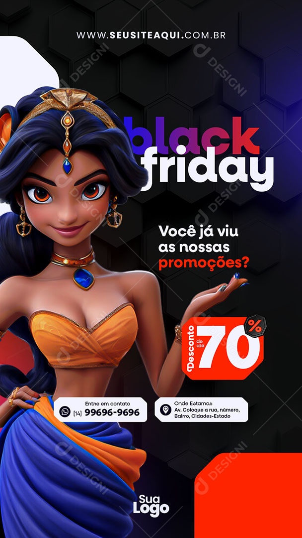 Story Black Friday Loja de Eletrônicos Social Media PSD Editável