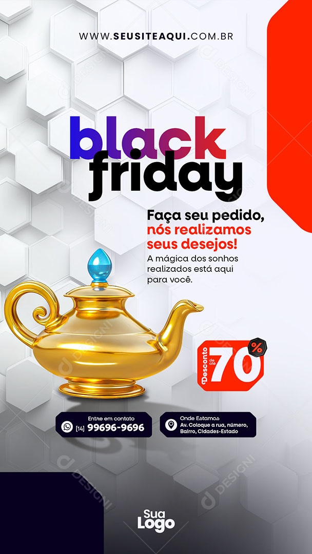 Story Black Friday Loja de Eletrônicos Social Media PSD Editável