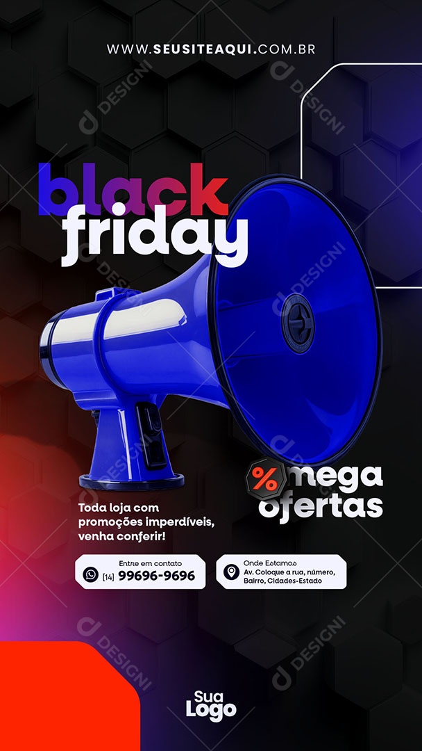 Story Black Friday Loja de Eletrônicos Social Media PSD Editável