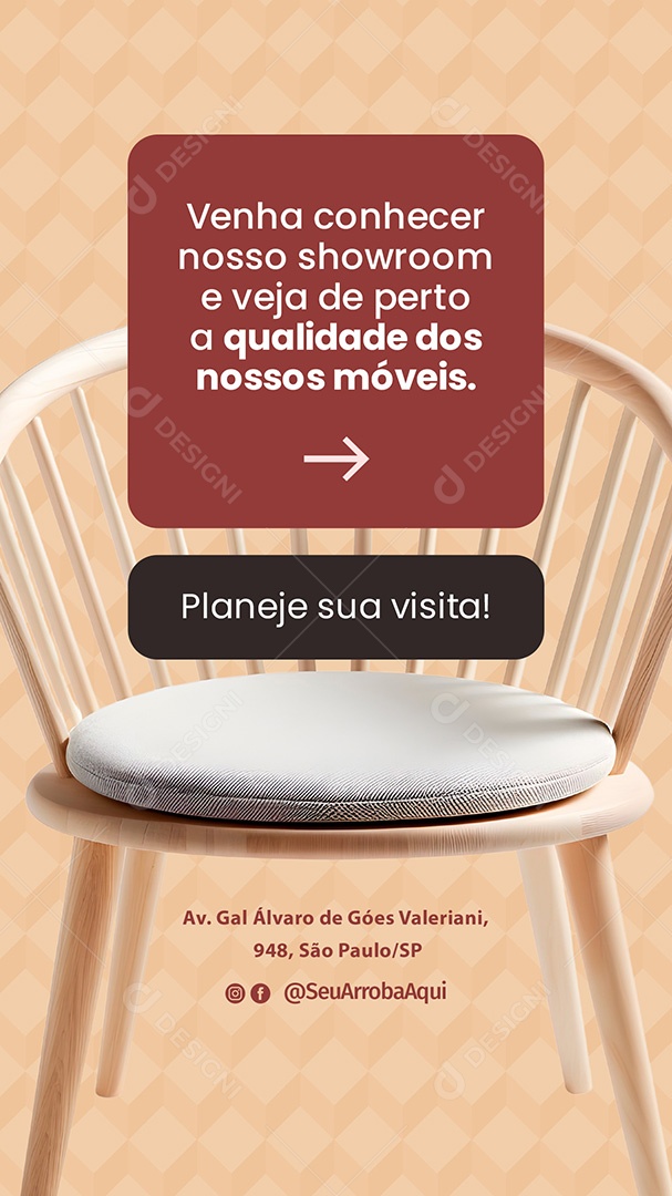 Story Loja de Móveis Planeje sua Visita Social Media PSD Editável