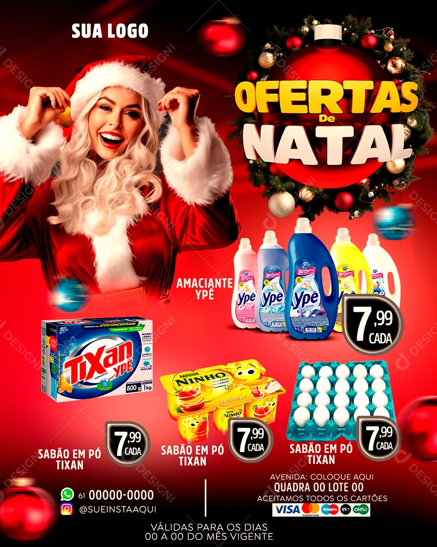 Selo 3D Ofertas de Natal Para Composição PSD