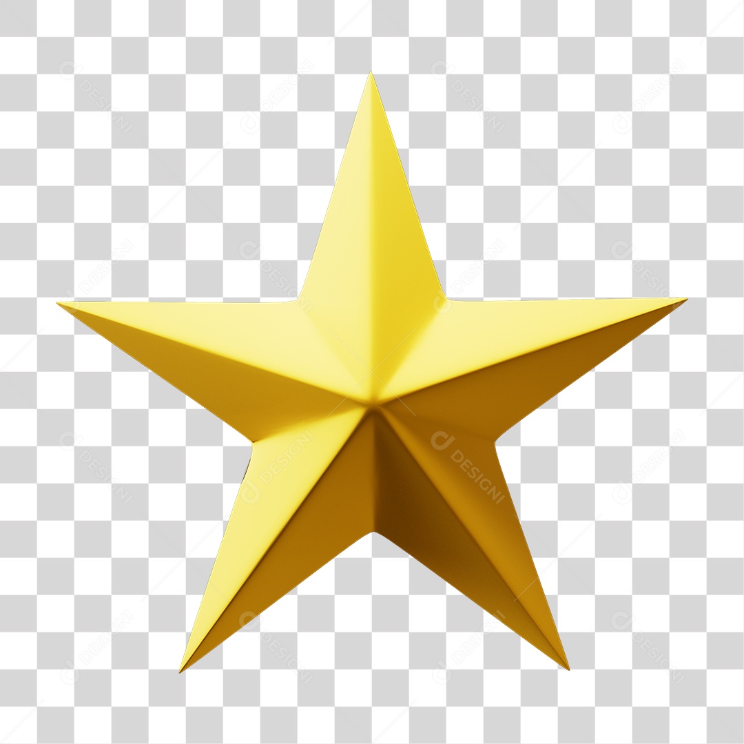 Estrela Amarela Decoração PNG Transparente