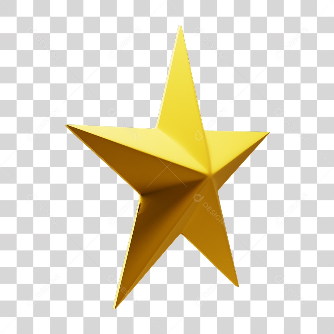 Estrela Amarela Decoração PNG Transparente