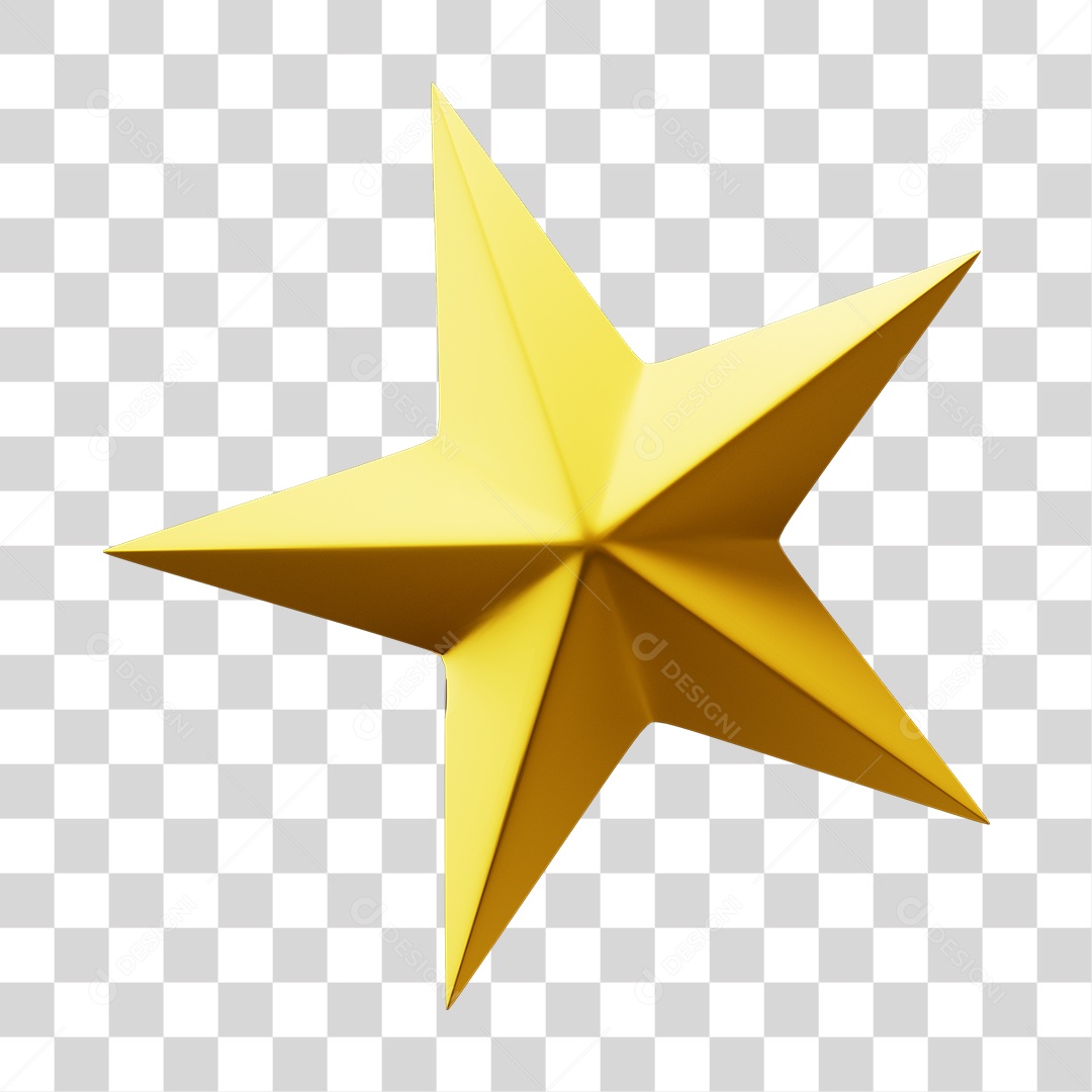 Estrela Amarela Decoração PNG Transparente