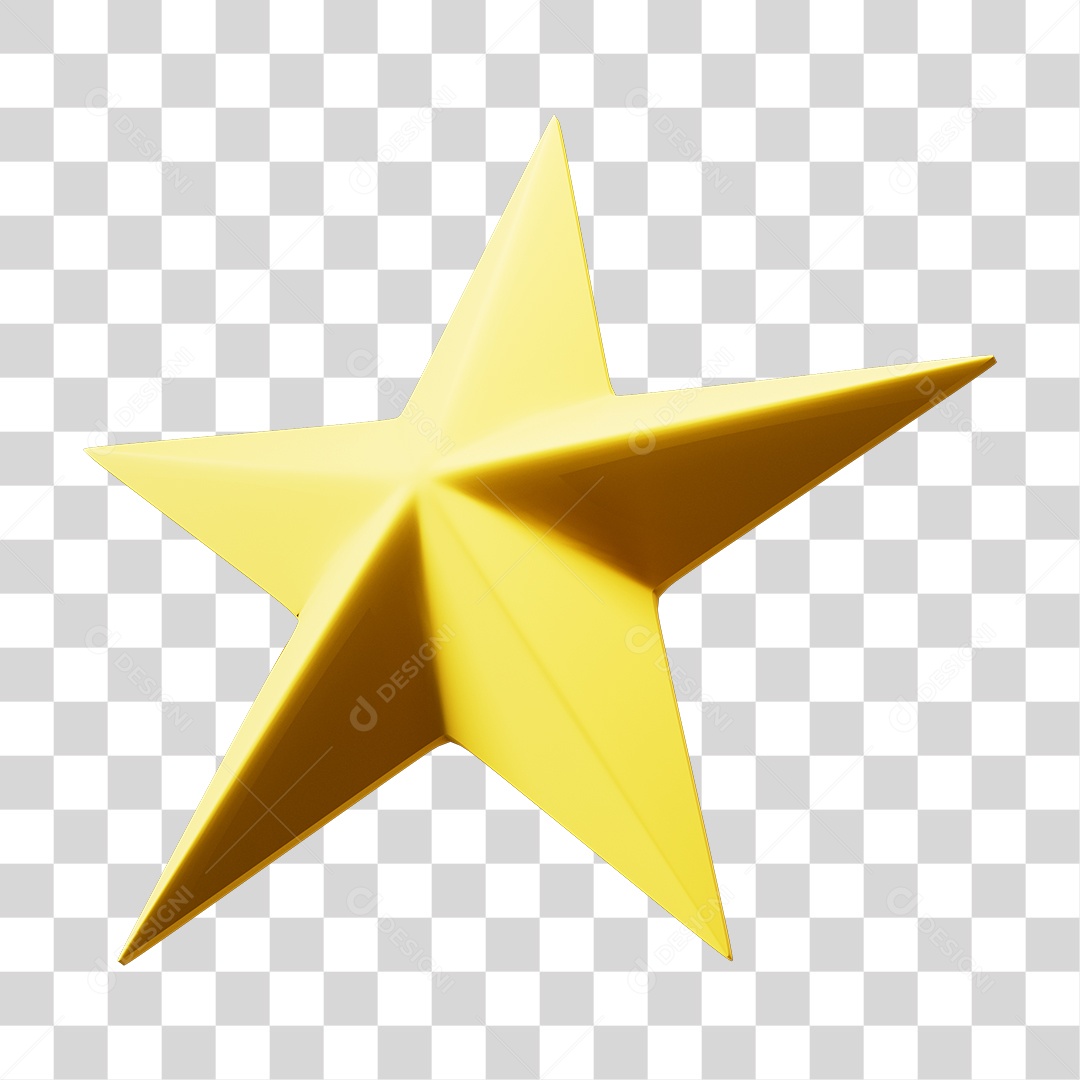 Estrela Amarela Decoração PNG Transparente