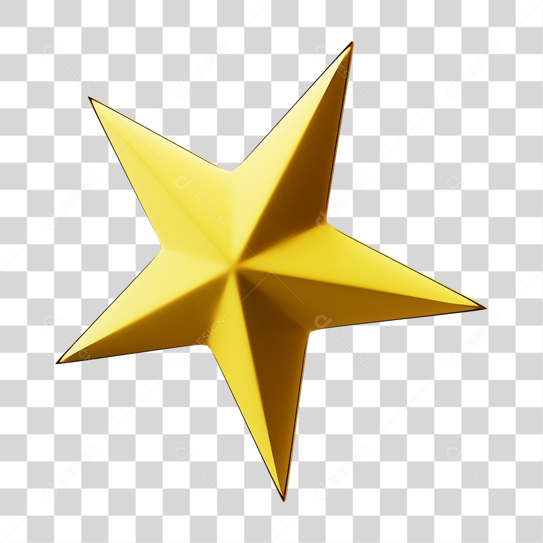 Estrela Amarela Decoração PNG Transparente
