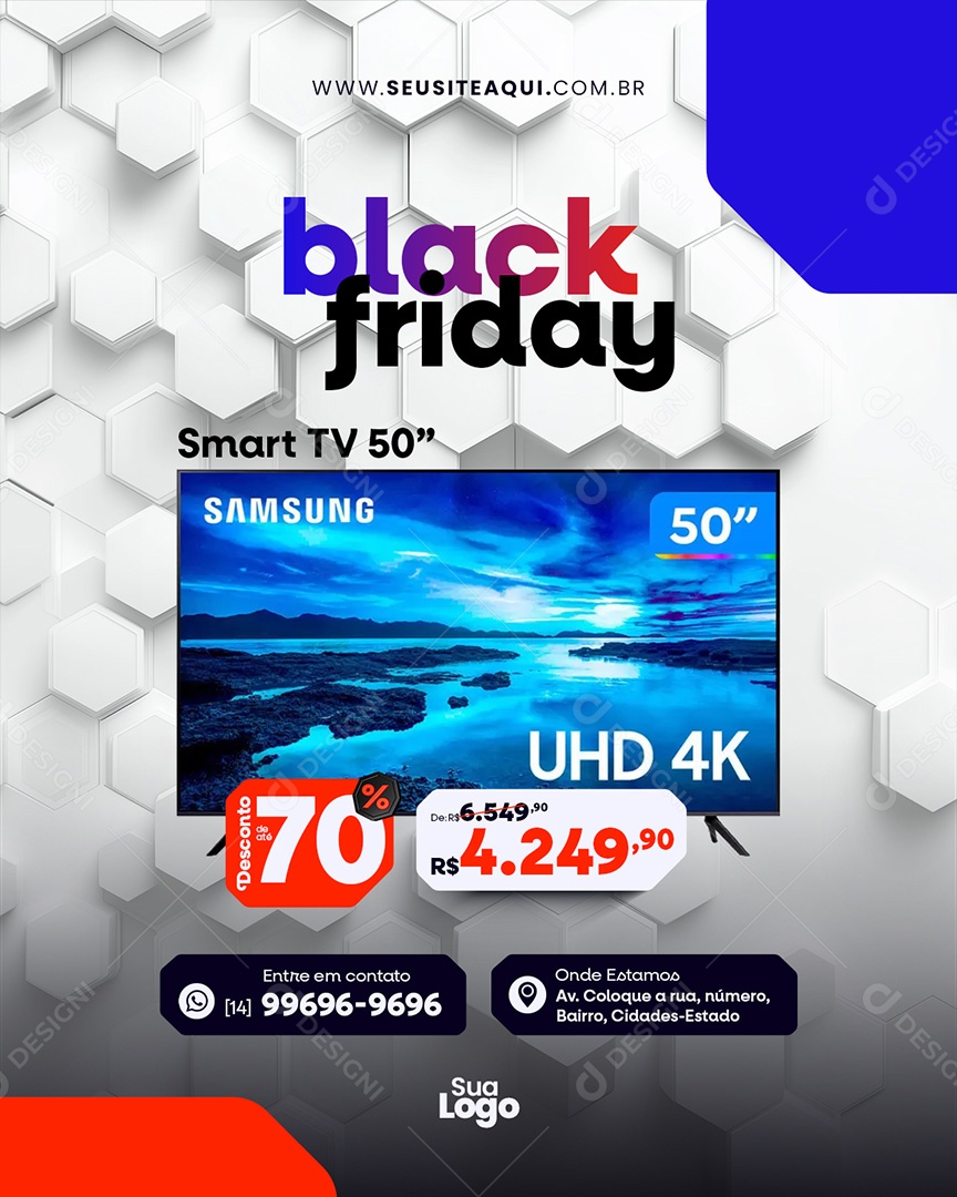 Black Friday Loja de Eletrônicos Social Media PSD Editável