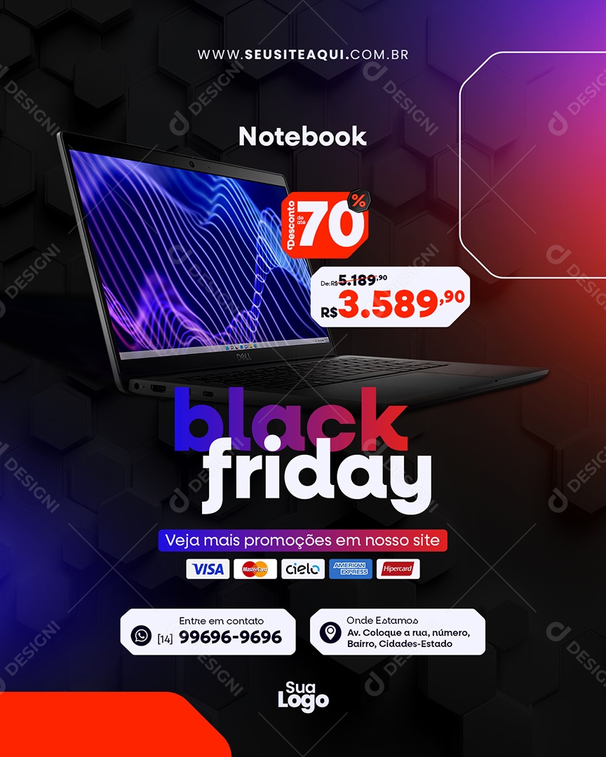 Story Black Friday Loja de Eletrônicos Social Media PSD Editável