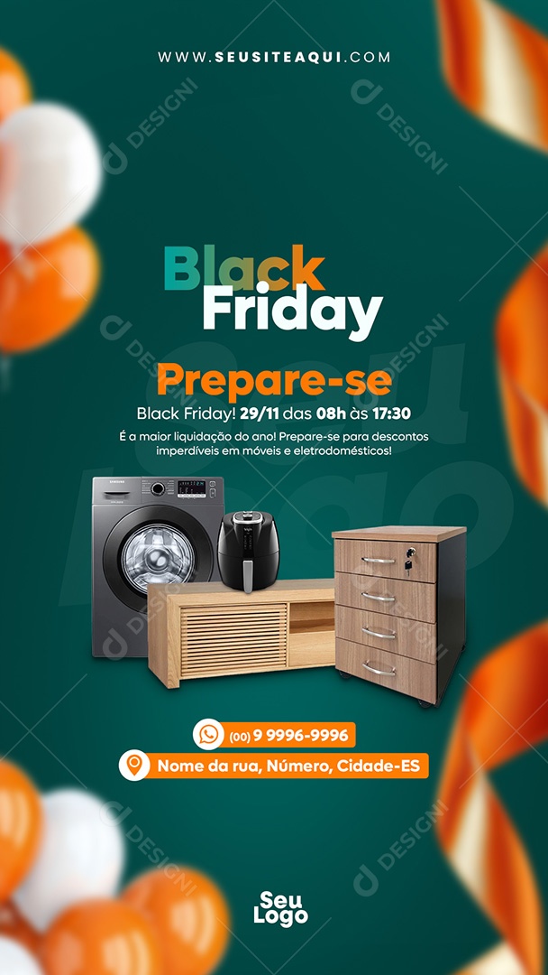 Story Eletromóveis Black Friday Social Media PSD Editável