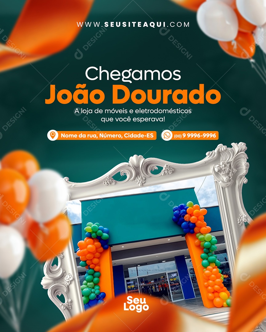 Nova Loja de Eletromóveis Chegou João Dourado Social Media PSD Editável