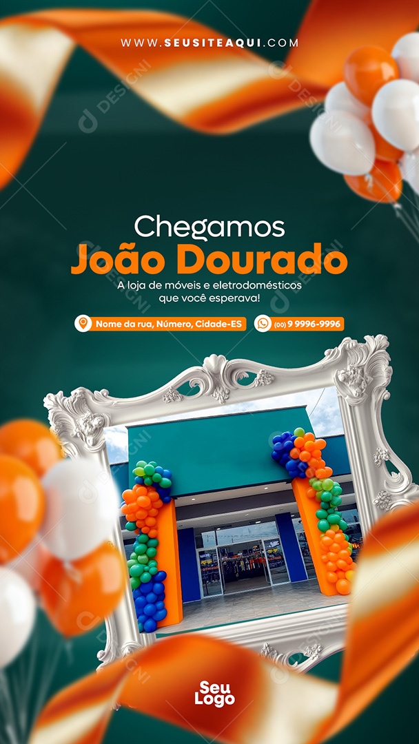 Story Nova Loja de Eletromóveis Chegou João Dourado Social Media PSD Editável