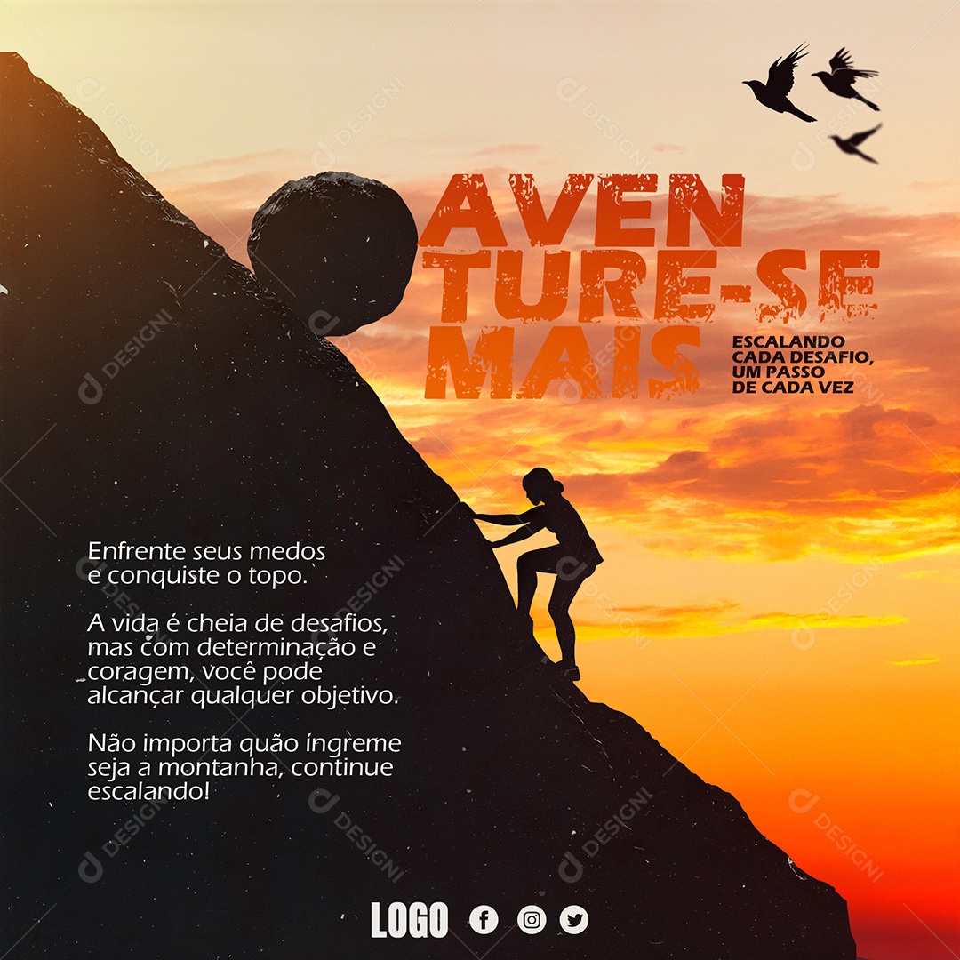 Post Social Media Aventure-se Mais PSD Editável