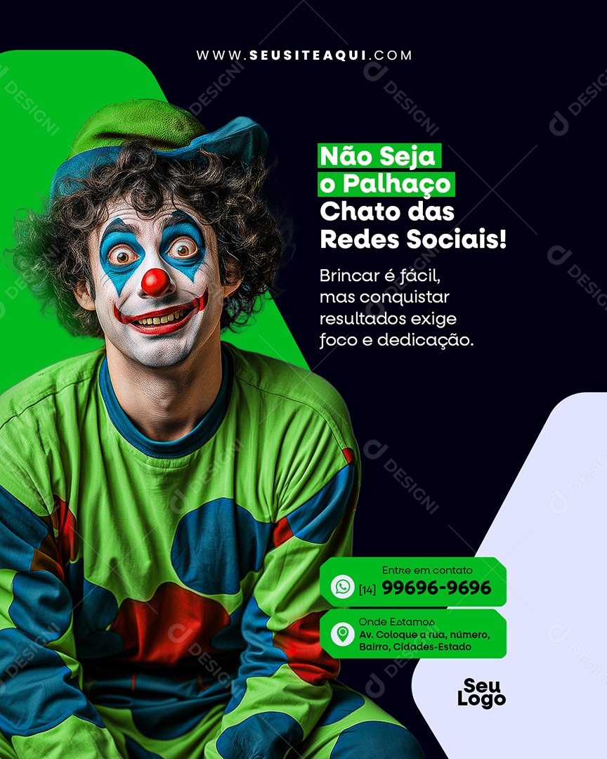 Gestor de trafego Resultados Exige Foco e Dedicação Social Media PSD Editável