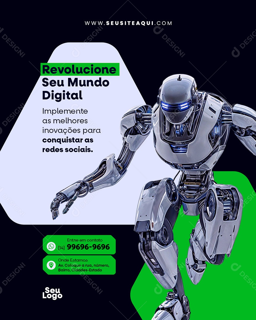 Gestor de trafego Revolucione Seu Mundo Digital Social Media PSD Editável