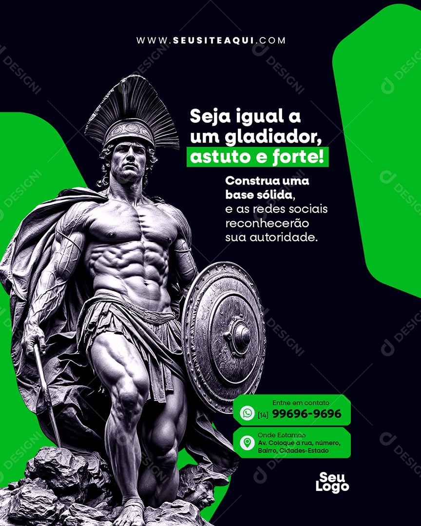 Gestor de trafego Construa Uma Base Sólida Social Media PSD Editável