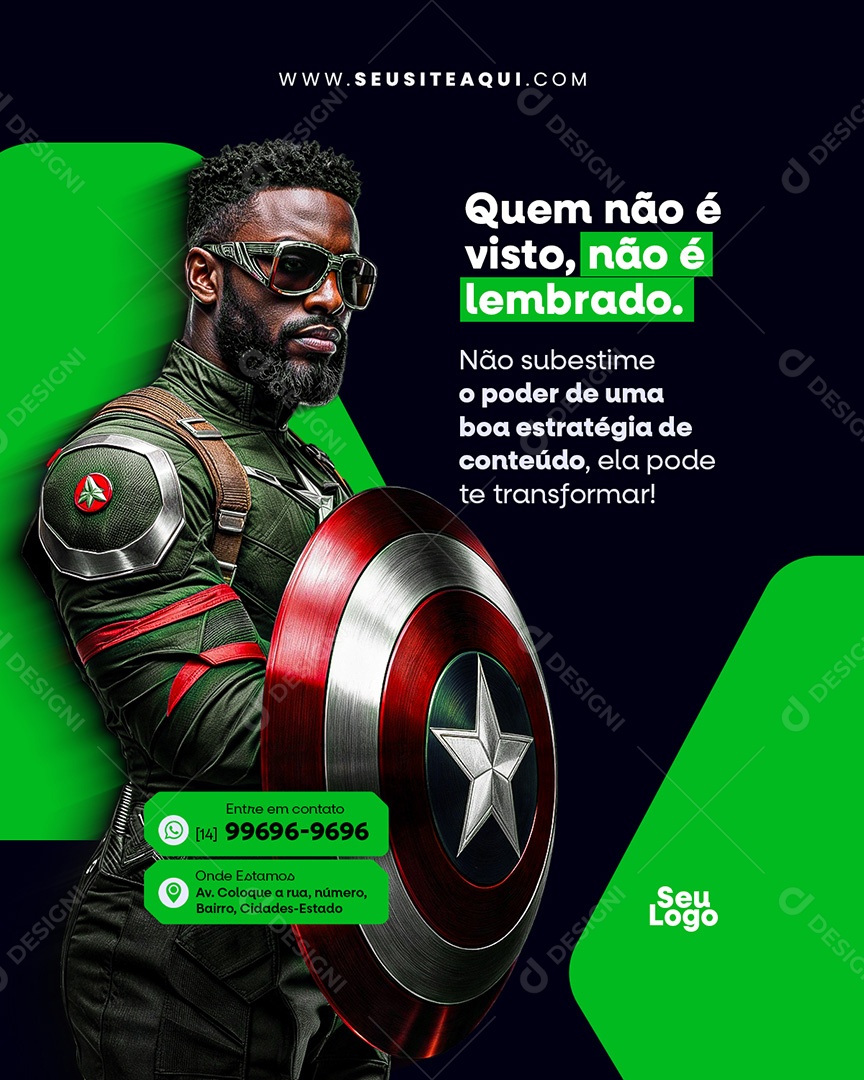 Gestor de trafego O Poder De Uma Boa Estratégia Social Media PSD Editável