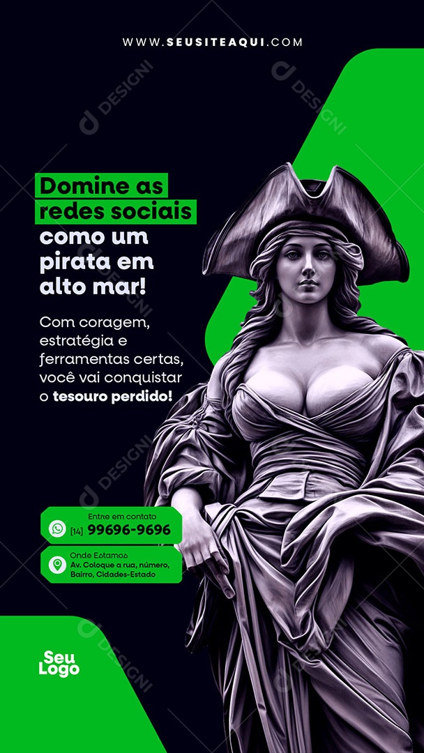 Story Gestor de trafego Domine As Redes Sociais Social Media PSD Editável