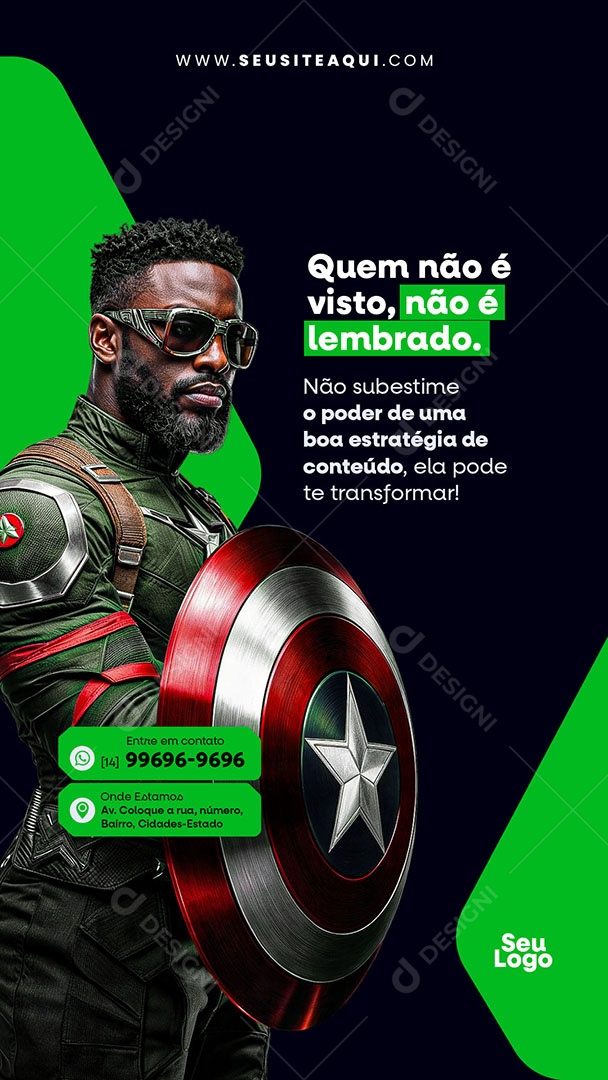 Story Gestor de trafego O Poder De Uma Boa Estratégia Sociais Social Media PSD Editável