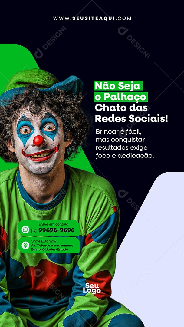 Story Gestor de trafego Resultados Exige Foco e Dedicação Social Media PSD Editável