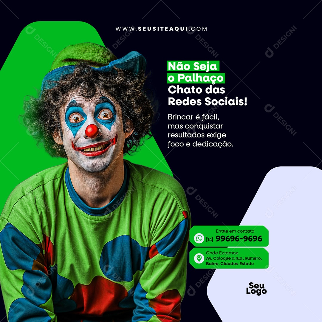 Gestor de trafego Resultados Exige Foco e Dedicação Social Media PSD Editável